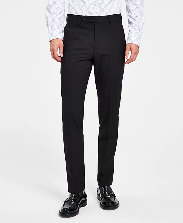 Bar Iii Men's Skinny Fit Wrinkle-Resistant Wool-Blend Suit Separate Pant, Created for Macy's
