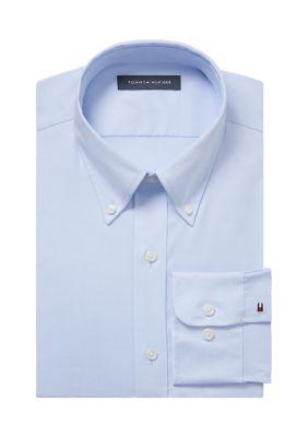 Tommy Hilfiger Men's TH Flex Regular Fit Pinpoint Dress Shirt