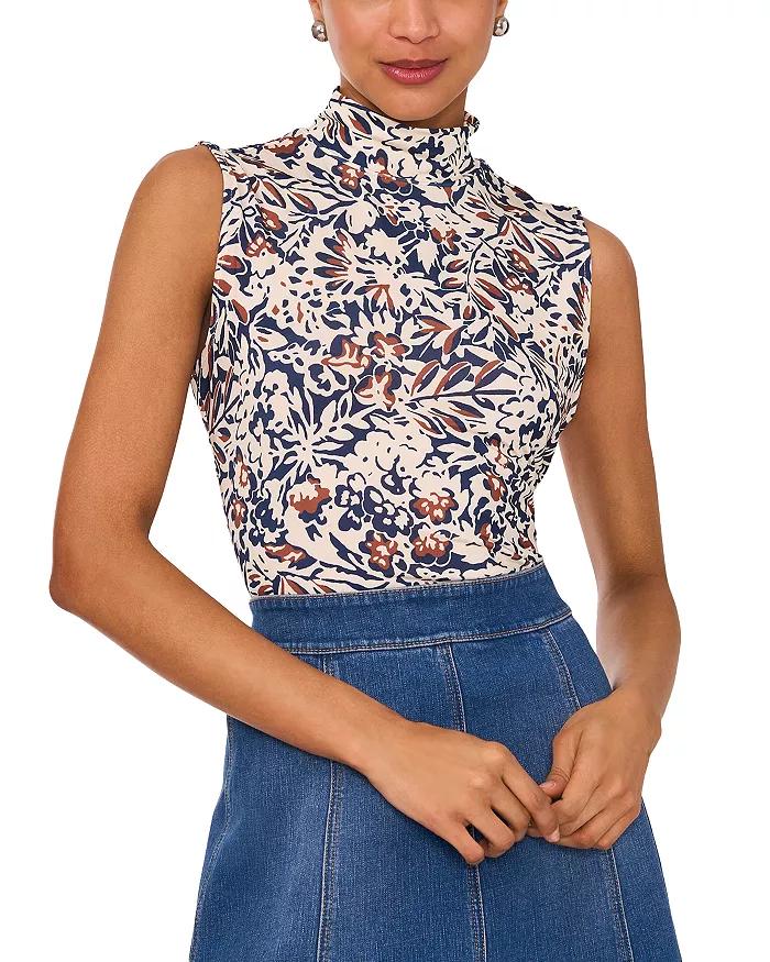 Mock Neck Sleeveless Top