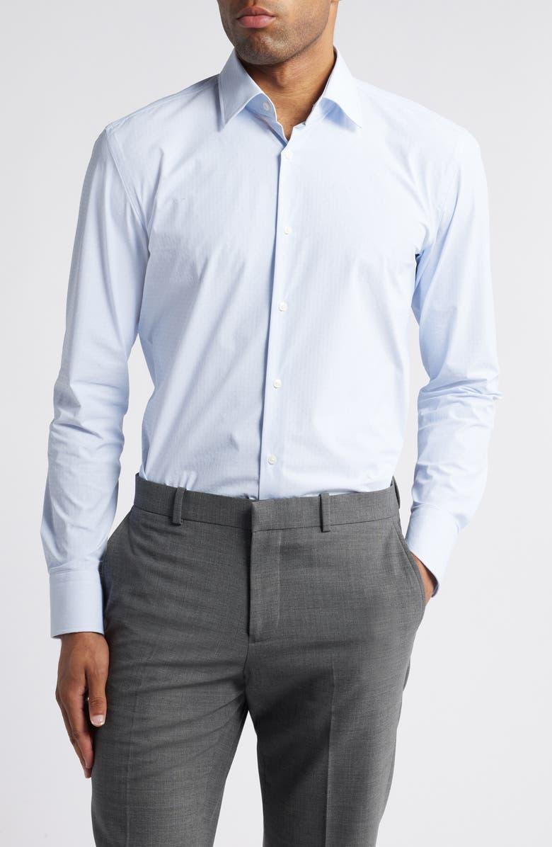BOSS Hank Slim Fit Dobby Stretch Dress Shirt