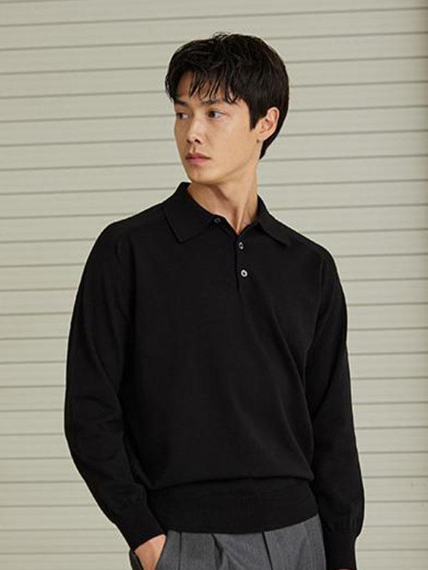 Standard Saddle Cotton Polo Sweater