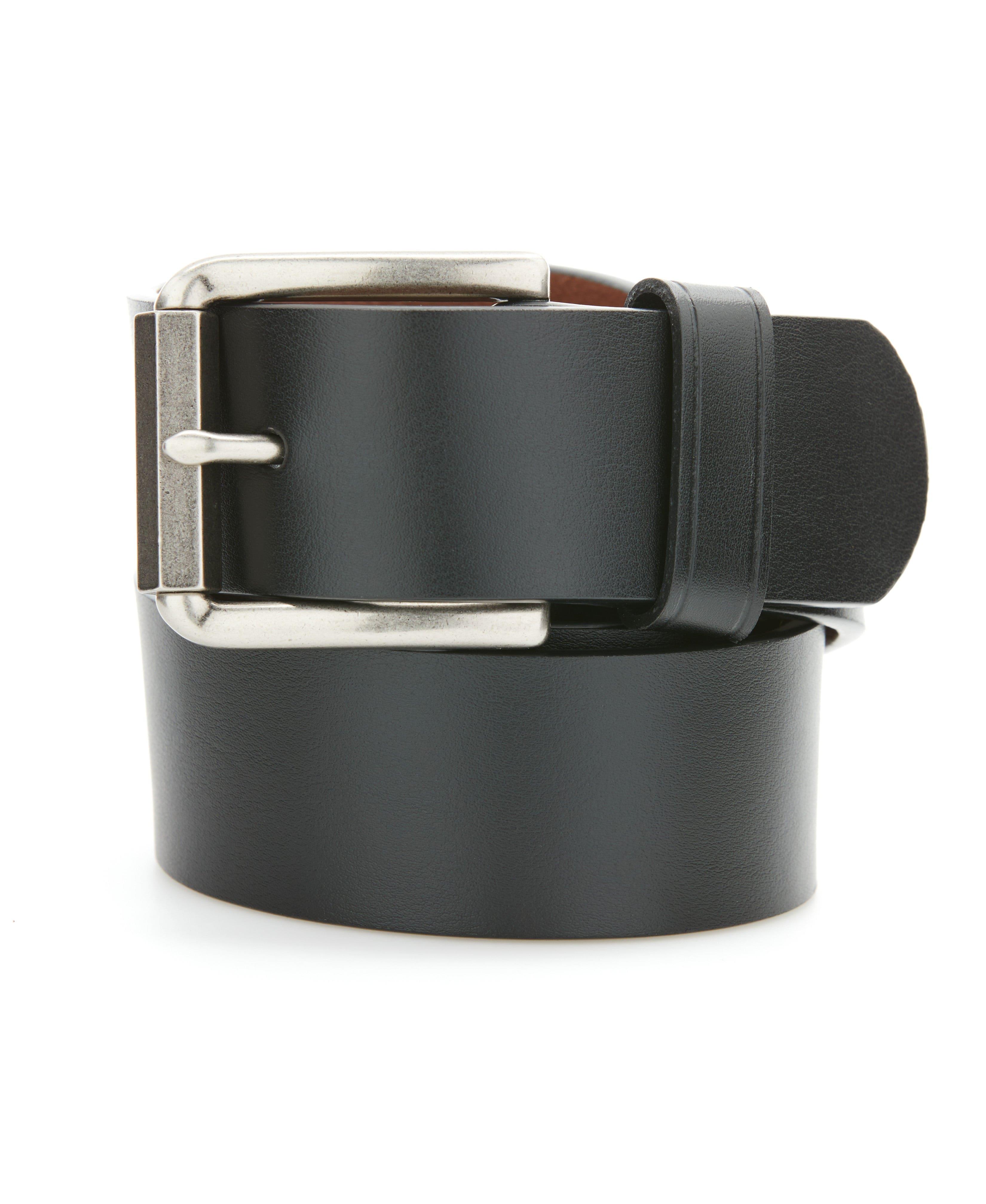 Hex Roller Buckle Leather Belt
